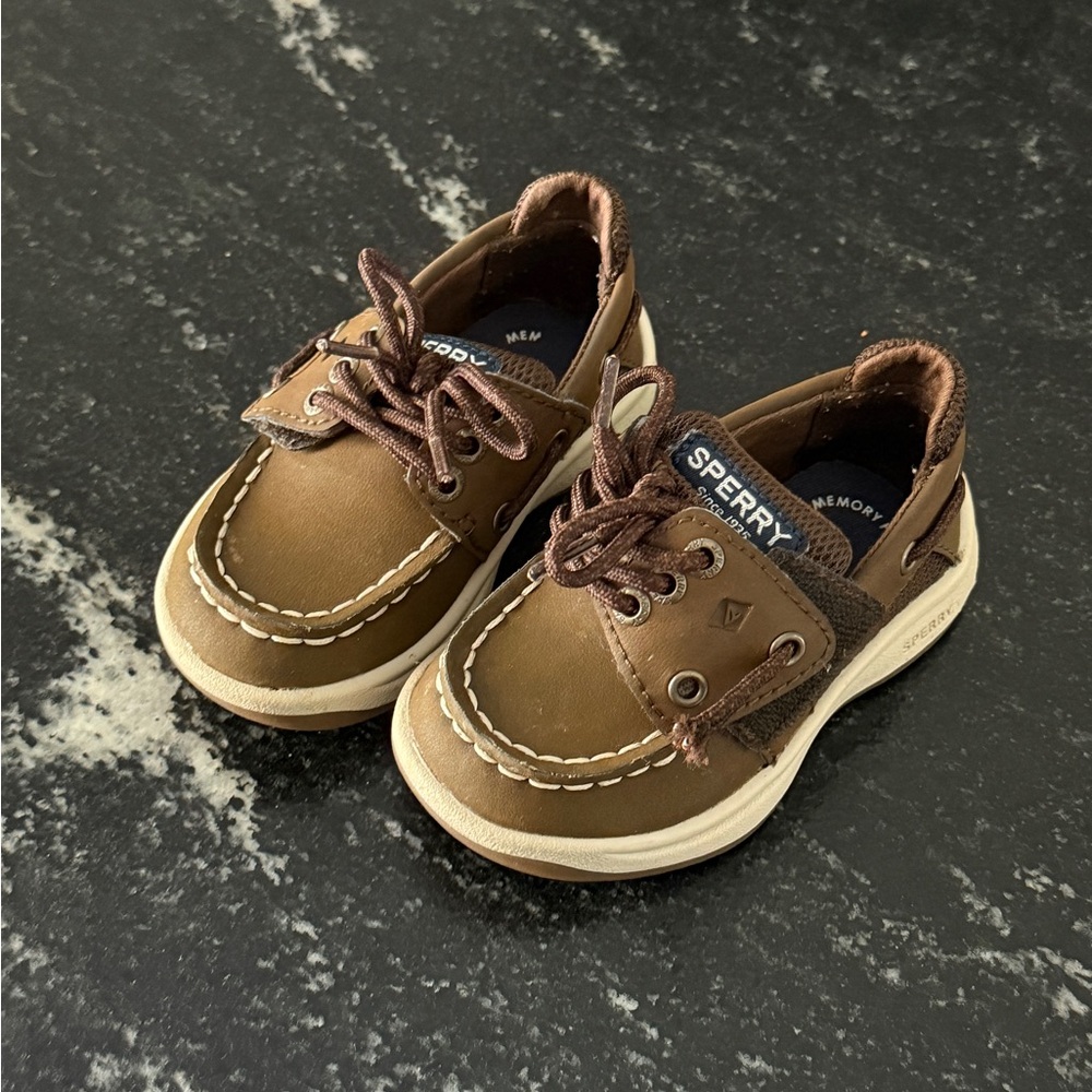 Sperry Brown Kids Boat Shoes